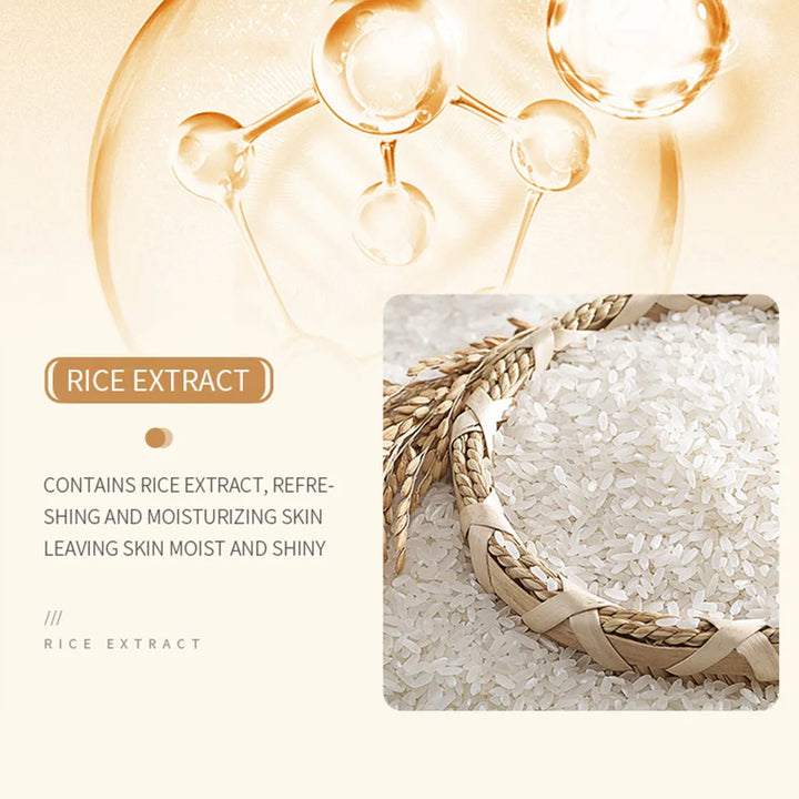 Rice Toner 70% Rice Extract Serum with Niacinamide, Rice Cleansing Foam, Deep Cleansing, Moisturizer for Dry Skin, Skin Care Set